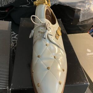 Elegant White Leather Men's Shoes